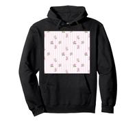 Motif Floral rayé Rose Grand Millennial Sweat à Capuche