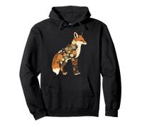 Motif Floral Renard botanique Sauvage Sweat à Capuche