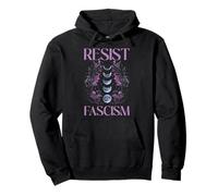 Motif Floral résistant au fascisme Phases de Lune Sweat à Capuche