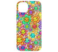 Motif Floral rétro coloré Happy Daisy Y2K Coque pour iPhone 14 Plus