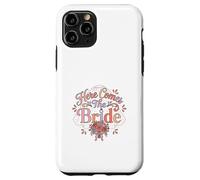 Motif Floral rétro « Here Comes The Bride » Coque pour iPhone 11 Pro