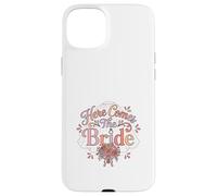 Motif Floral rétro « Here Comes The Bride » Coque pour iPhone 15 Plus