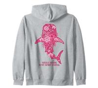 Motif Floral Rose Baleine Requin Esprit Animal Sweat à Capuche