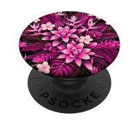 Motif Floral Rose Tropical PopSockets PopGrip Adhésif