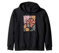 Motif Floral Sauvage bohème Vintage Sweat à Capuche