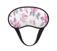 Motif floral shabby chic rose pâle roses blanches,Masques de sommeil occultants, cache-yeux couvrants, masques de sommeil anti-lumière