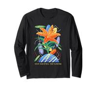 Motif Floral Stop and Smell The Flowers Manche Longue