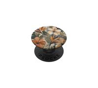 Motif Floral Tropical Moderne Hibiscus Neutre PopSockets PopGrip Adhésif