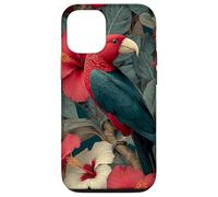 Motif floral tropical perroquet et hibiscus jungle vibrante Coque pour iPhone 12/12 Pro
