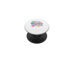 Motif Floral Vif de Crabe et océan Tropical PopSockets PopGrip Adhésif