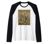 Motif Floral Yorkshire Terrier Cottagecore Manche Raglan