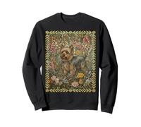 Motif Floral Yorkshire Terrier Cottagecore Sweatshirt