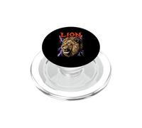 Motif Foudre électrique féroce Lion Rugissant PopSockets PopGrip pour MagSafe