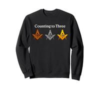 Motif Franc-maçon comptant jusqu'à Trois Symboles Lodge Franc-maçonnerie Sweatshirt
