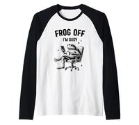 Motif Frog Off I'm Busy Relaxing Humour Manche Raglan