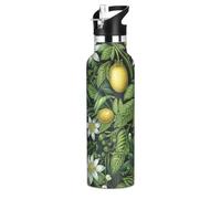 Motif Fruit Citron Bouteille d'eau pour Enfants en Acier Inoxydable,Gobelet Isotherme Sous Vide pour Filles Garçons