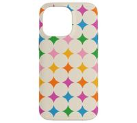 Motif géométrique Arc-en-Ciel de Style rétro Coque pour iPhone 14 Pro Max