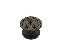 Motif géométrique Art déco Noir crème rétro Abstrait PopSockets PopGrip Adhésif