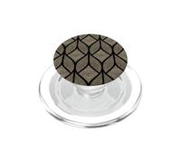 Motif géométrique Art déco Noir crème rétro Abstrait PopSockets PopGrip pour MagSafe
