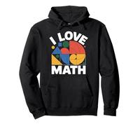 Motif géométrique coloré « I Love Math » Sweat à Capuche