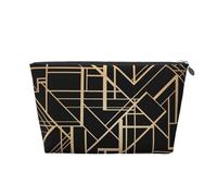 Motif Géométrique De Style Art Déco Deux Côtés, Trousse de Toilette Trousse de Maquillage Sac à cosmétiques Trousse de Toilette de Voyage Portable
