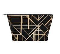 Motif Géométrique De Style Art Déco Deux Côtés, Trousse de Toilette Trousse de Maquillage Sac à cosmétiques Trousse de Toilette de Voyage Portable