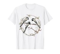 Motif géométrique en mésange Noire - pour Amoureux des Oiseaux T-Shirt