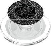 Motif géométrique Hexagonal Circulaire de la géométrie sacrée PopSockets PopGrip pour MagSafe