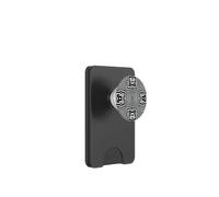 Motif géométrique Illusion d'optique en Noir et Gris PopSockets PopWallet pour MagSafe