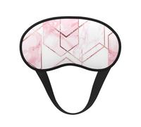 Motif géométrique sans raccord avec lignes dorées scintillantes et effet marbre rose,Masques de sommeil occultants, cache-yeux couvrants, masques de sommeil anti-lumière