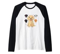 Motif Golden Retriever and Friends Puppy Love Manche Raglan