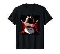 Motif Gothique Père Noël Cowboy Hors-la-Loi T-Shirt
