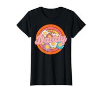 Motif Graphique Daddy Floral Daisy Rainbow T-Shirt Graphique avec Valeur, Femme, Noir, S