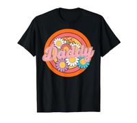 Motif Graphique Daddy Floral Daisy Rainbow T-Shirt Graphique avec Valeur, Homme, Noir, L