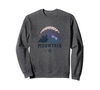 Motif Graphique de Boussole Mountain Spirit Adventure Sweatshirt, Unisexe pour Adultes, Chiné Foncé, L