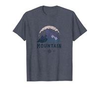 Motif Graphique de Boussole Mountain Spirit Adventure T-Shirt, Homme, Bleu Chiné, XL