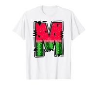 Motif Graphique Lettre M pastèque T-Shirt Graphique avec Valeur, Homme, Blanc, S