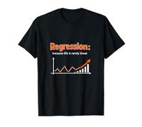 Motif Graphique linéaire « Regression Because Life is Rarely » T-Shirt