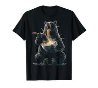 Motif Graphique Ramen Animal Bear T-Shirt