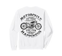 Motif Graphique Vintage de Moto Ride and Be Happy Sweatshirt
