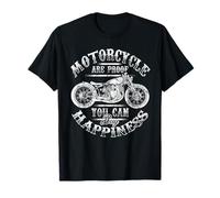 Motif Graphique Vintage de Moto Ride and Be Happy T-Shirt