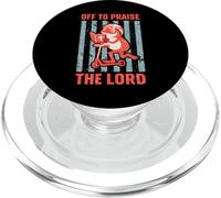 Motif Grenouille chrétienne Humoristique « Off to Praise The Lord » PopSockets PopGrip pour MagSafe