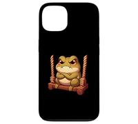 Motif grenouille en colère sur une balançoire Coque pour iPhone 13