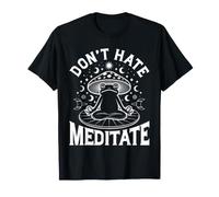 Motif Grenouille et Champignon Don't Hate Meditate T-Shirt