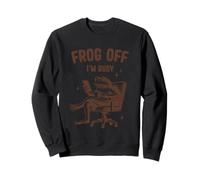 Motif grenouille humoristique Frog Off I'm Busy Sweatshirt