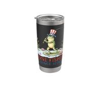 Motif grenouille pêcheur Gone parfait pour les amateurs de pêche Gobelet isotherme en acier inoxydable double paroi