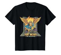 Motif Guerrier de l'archange Saint Michel T-Shirt, Enfant, Noir, 12 Ans