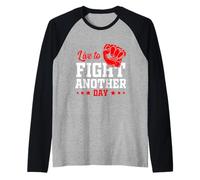 Motif Guerrier motivant Live to Fight Another Day Manche Raglan