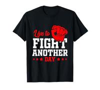 Motif guerrier motivant Live to Fight Another Day T-Shirt