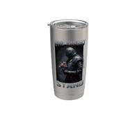 Motif guerrier rétro Buhurt Tournoi de chevalier Buhurd Gobelet isotherme en acier inoxydable double paroi